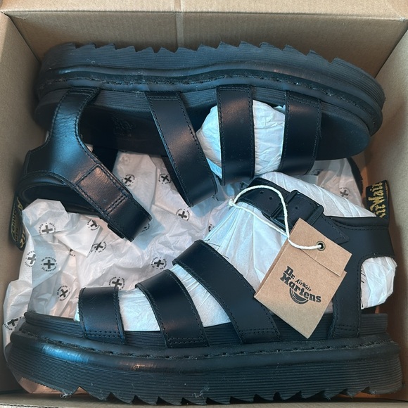Dr. Martens Shoes - Dr. Martens BLAIRE WOMEN'S BRANDO LEATHER STRAP SANDALS - Women’s Size 9